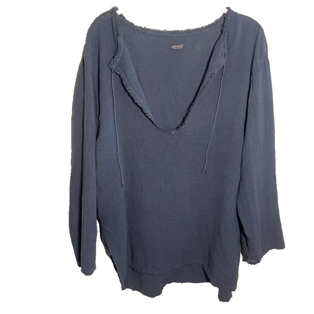 Caravana Gray Kaftan Cover Up Terry Tie Lounge Top One-Size Quiet Luxury light